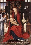 Virgin Enthroned with Child and Angel Hans Memling